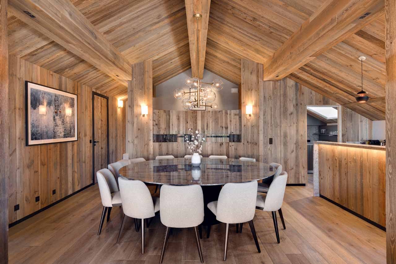 Dining table at Apartment Antares Mira 301 in Meribel