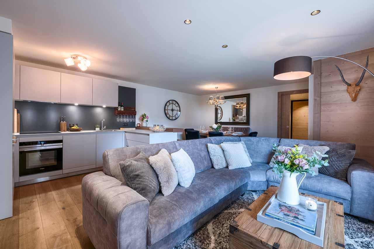 Living area at Apartment Artois in Les Gets