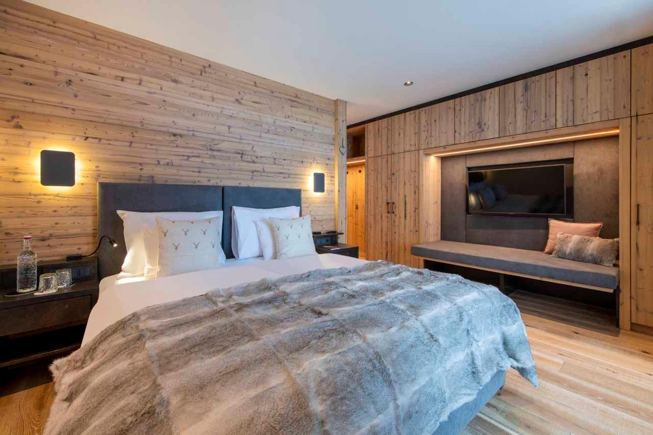 Bedroom one at Apartment Brunnenhof 1 in Lech