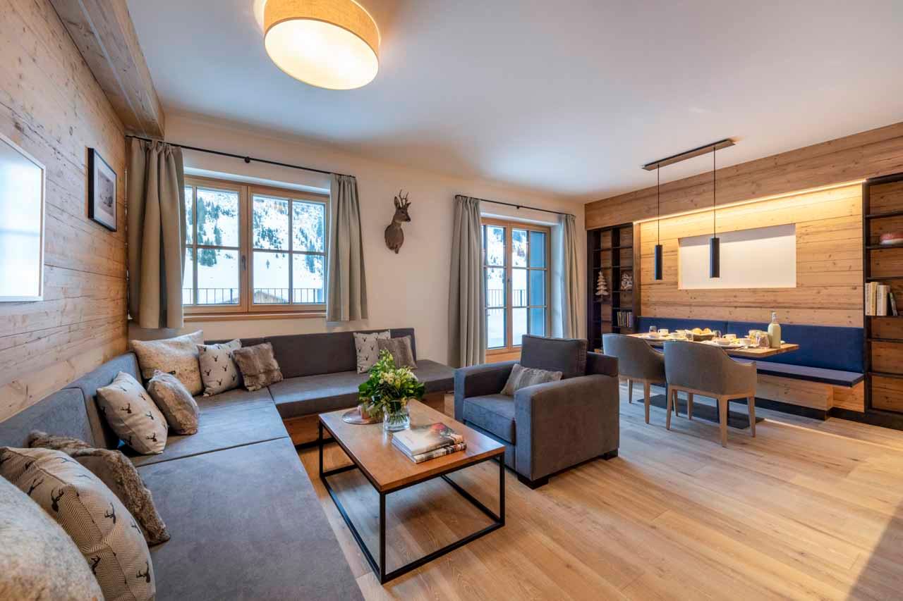 Living area at Apartment Brunnenhof 1 in Lech