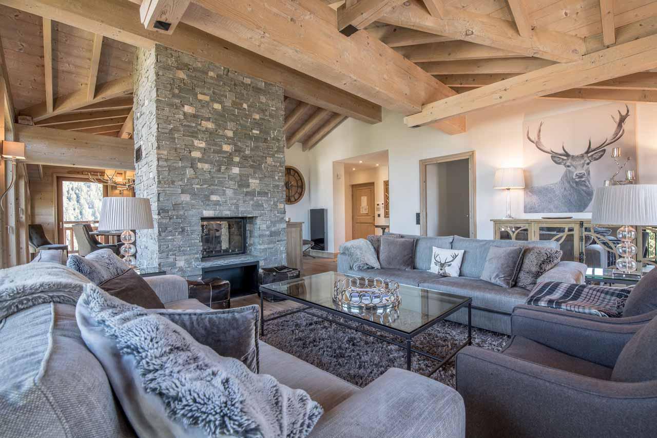 Living area at Apartment Everest 401 in Courchevel 1650
