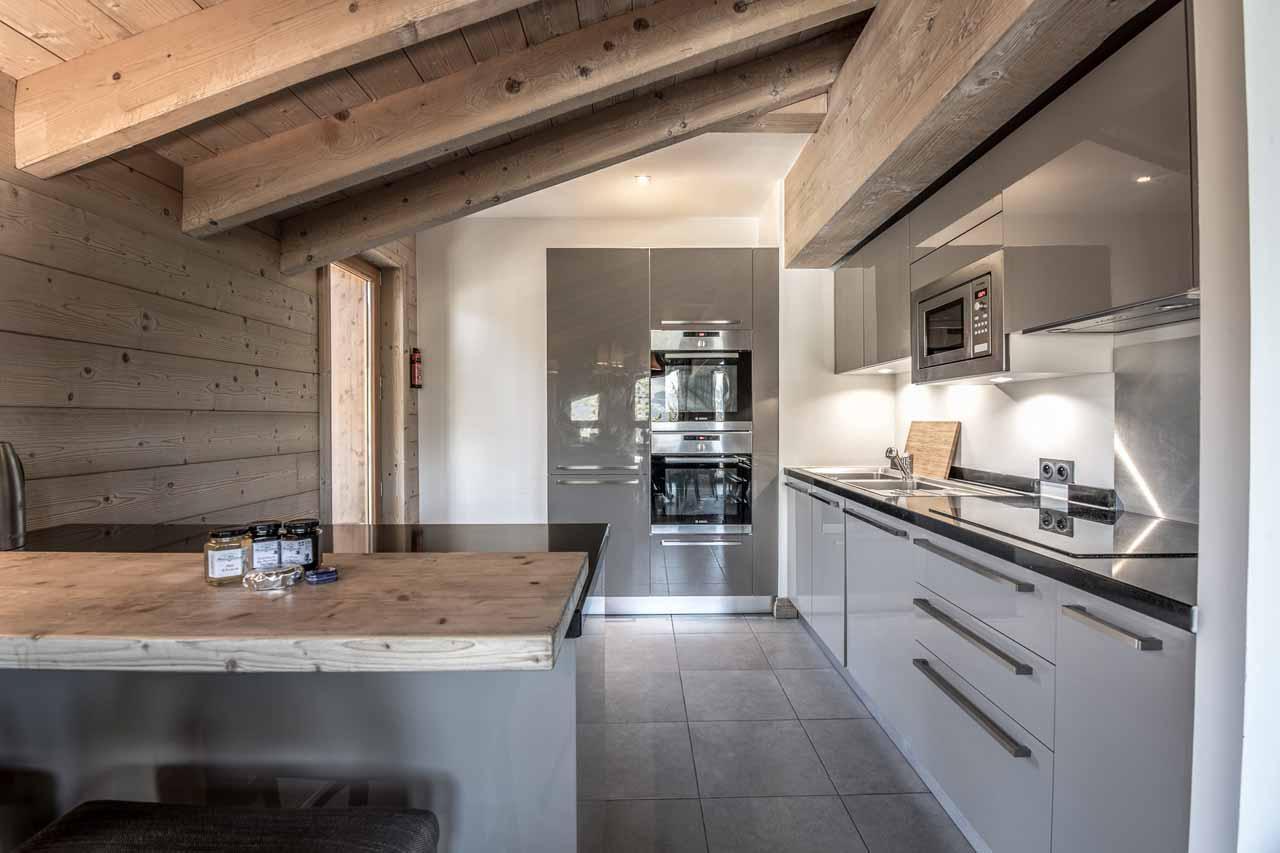 Modern kitchen at Apartment Everest 401 in Courchevel 1650