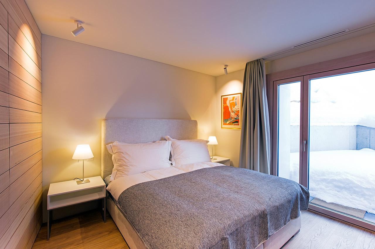 Third double bedroom in  Apartment Giuliani in St Moritz