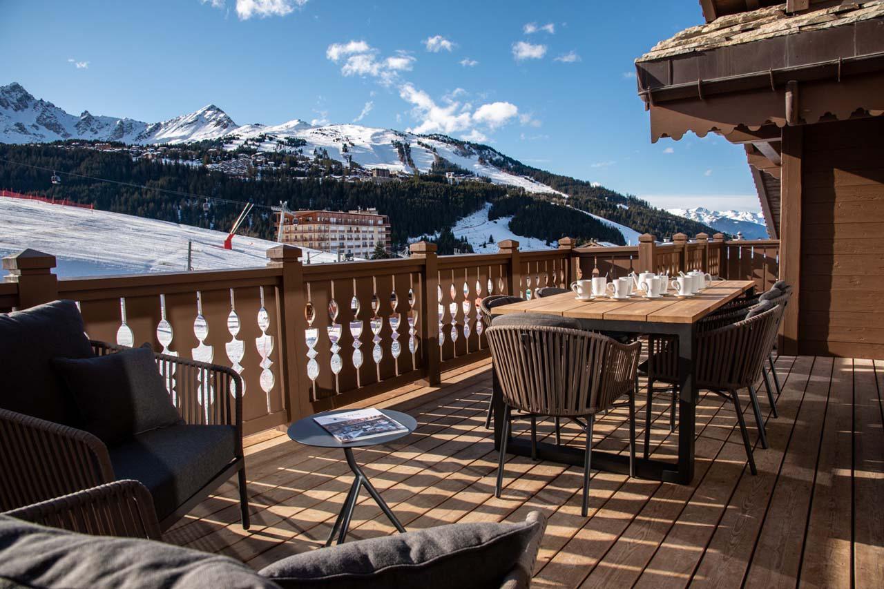 Balcony at Apartment Kinabalu in Courchevel 1650
