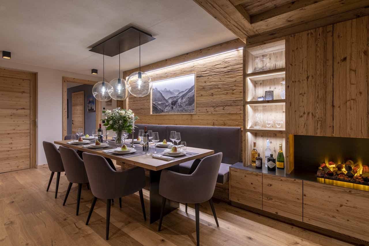 Dining area at Apartment Brunnenhof 10 in Lech