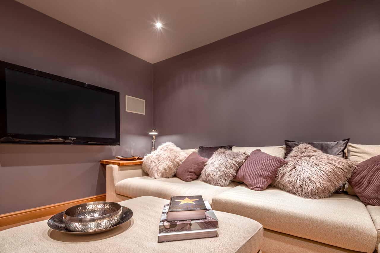 Cinema room at Chalet 46˚ in Morzine