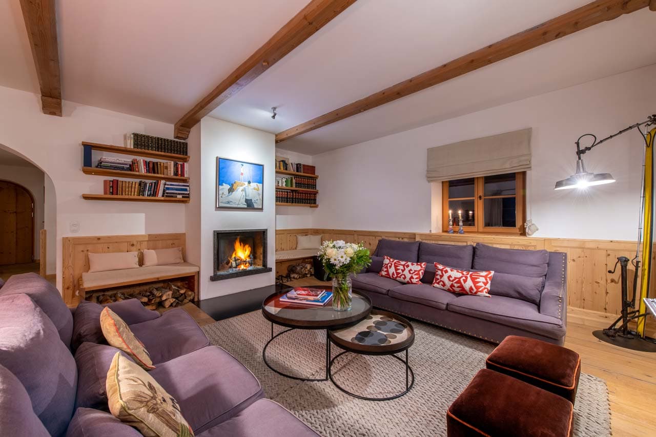 Elegant living room at Chalet Almajur in St Anton