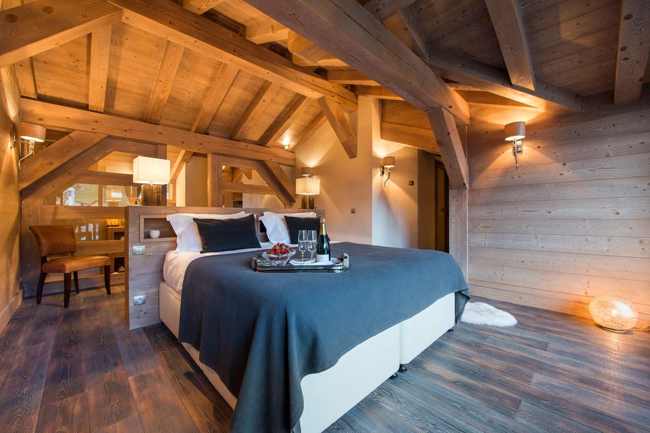Bedroom one at Chalet Ambre in Tignes Le lac