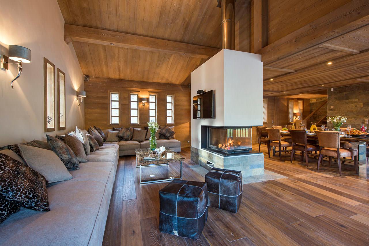 Living area in Chalet Ambre in Tignes Le lac