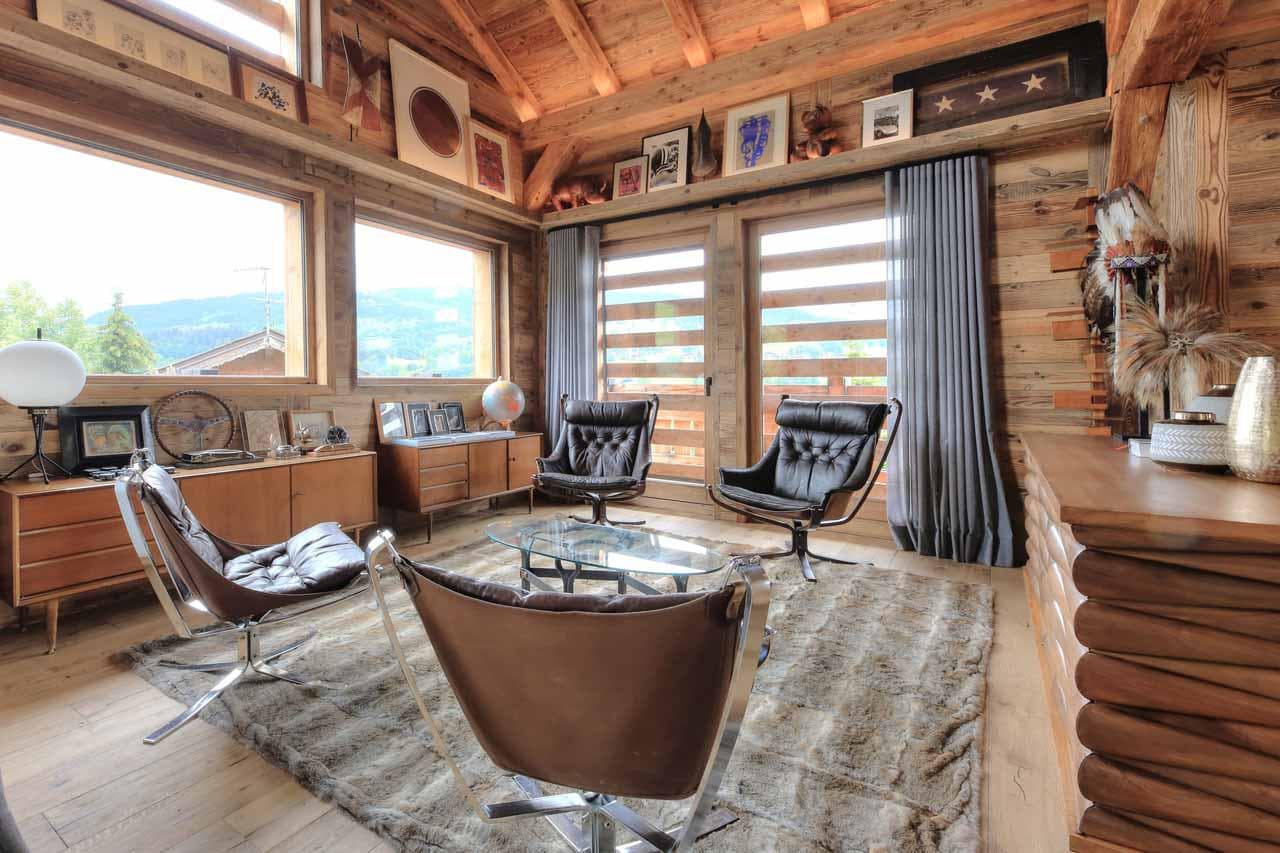 Views from living area of Chalet Apollo in Megeve