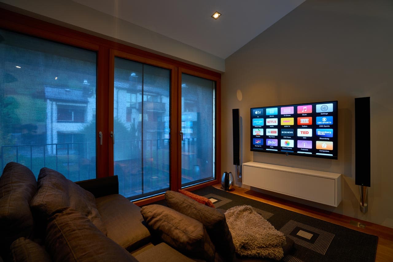 Home cinema at Chalet Cassons in Films
