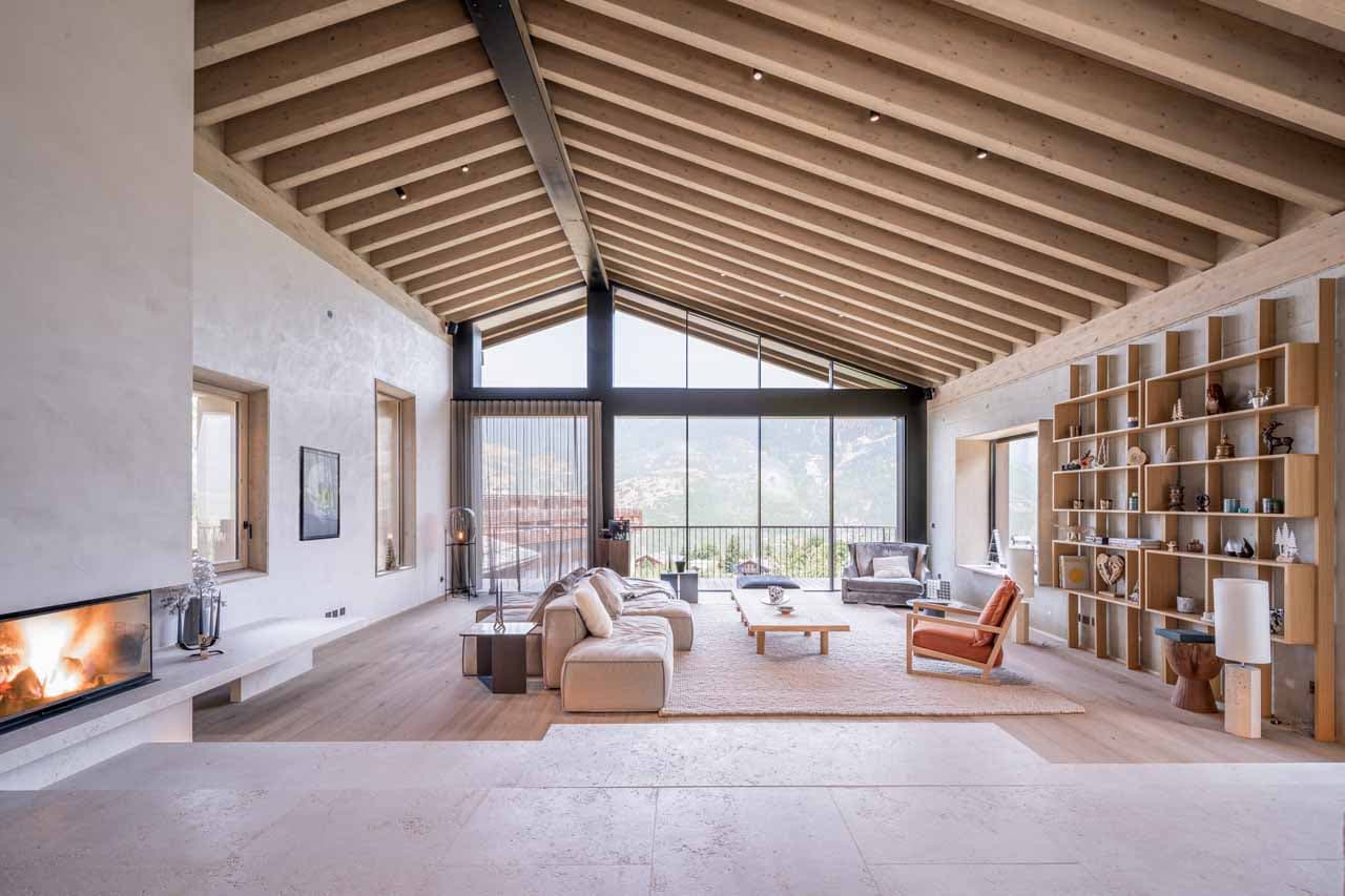Living room at Chalet Celeste in Courchevel Le Praz