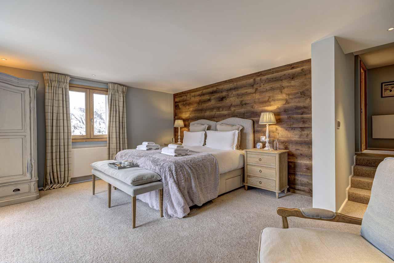 Bedroom one at Chalet Coco in St Martin De Belleville