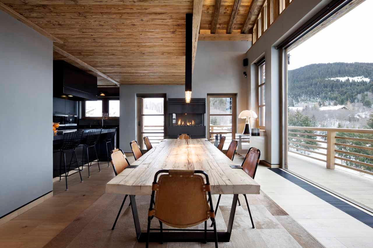 Dining area at Chalet Cyanella in Megeve
