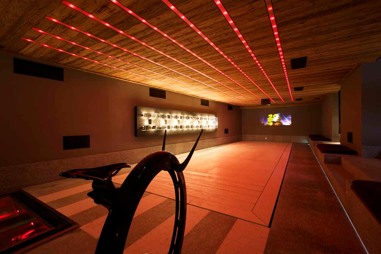 Dance floor at Chalet Cyanella in Megeve