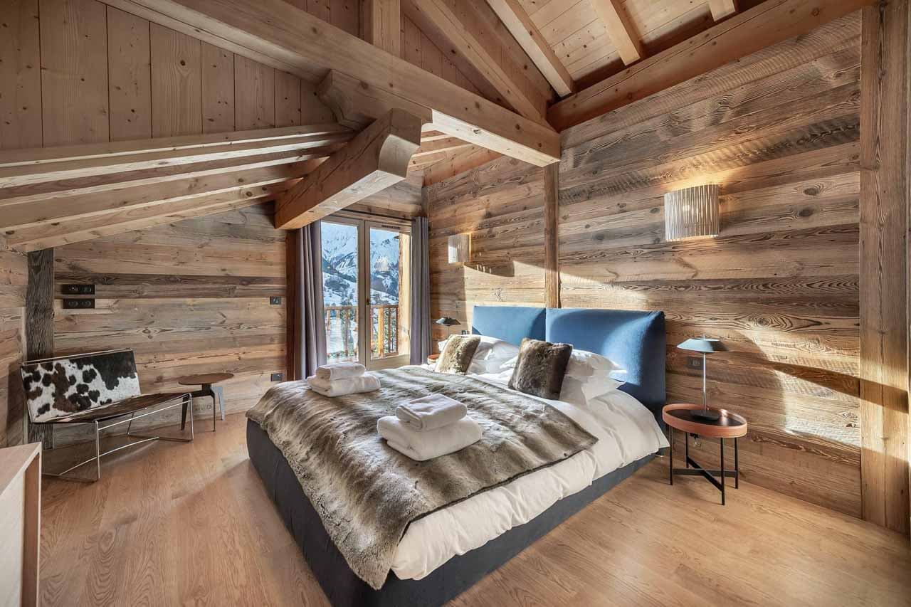 Bedroom one at Chalet Duchesse in St Martin de Belleville
