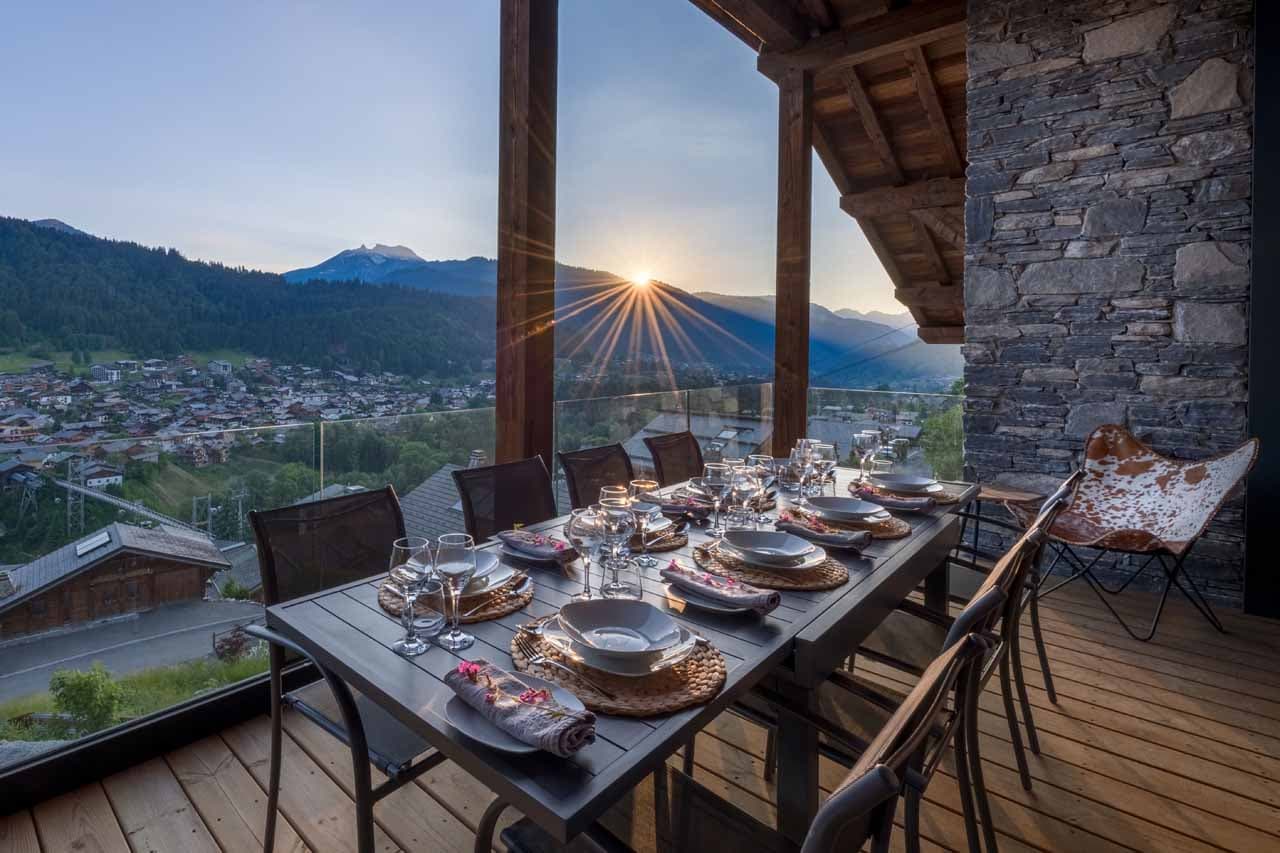 Terrace at Chalet Griffonner in Morzine