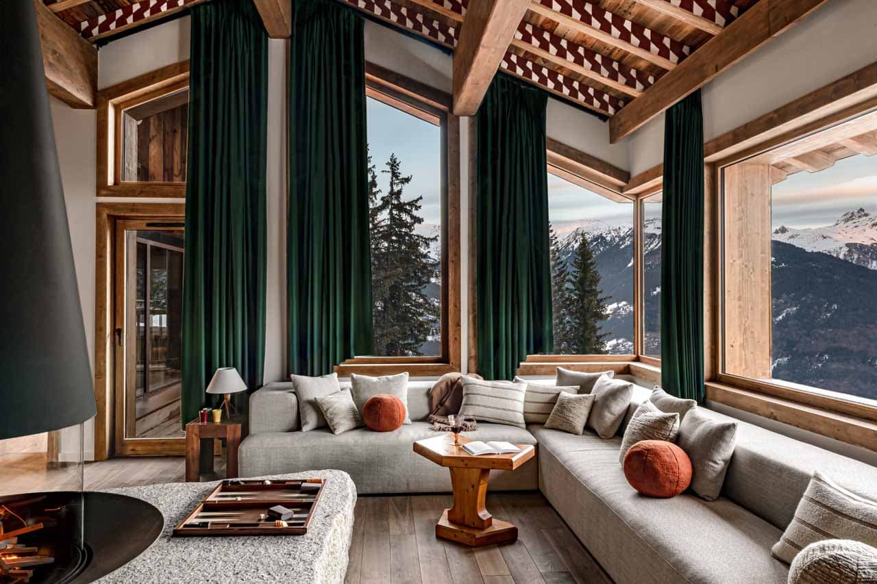 Living room at Chalet Le 1550 in Courchevel 1550