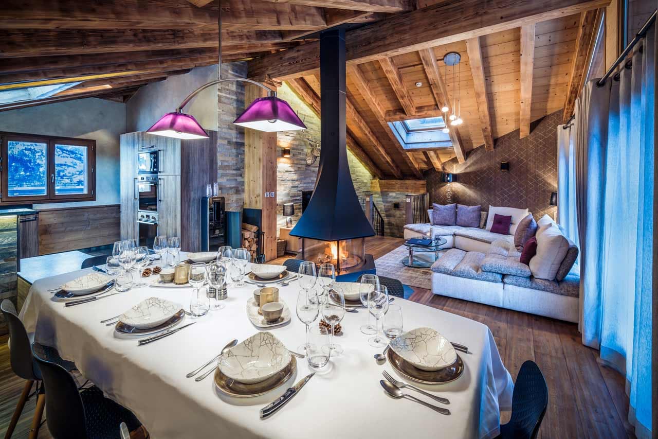 Living area at Chalet Le 1992 in Courchevel Le Praz