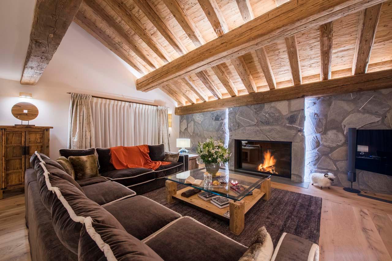 Living room at night