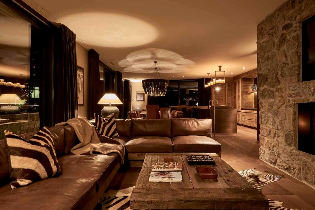 Living room at Penthouse Elbert Lodge in Davos