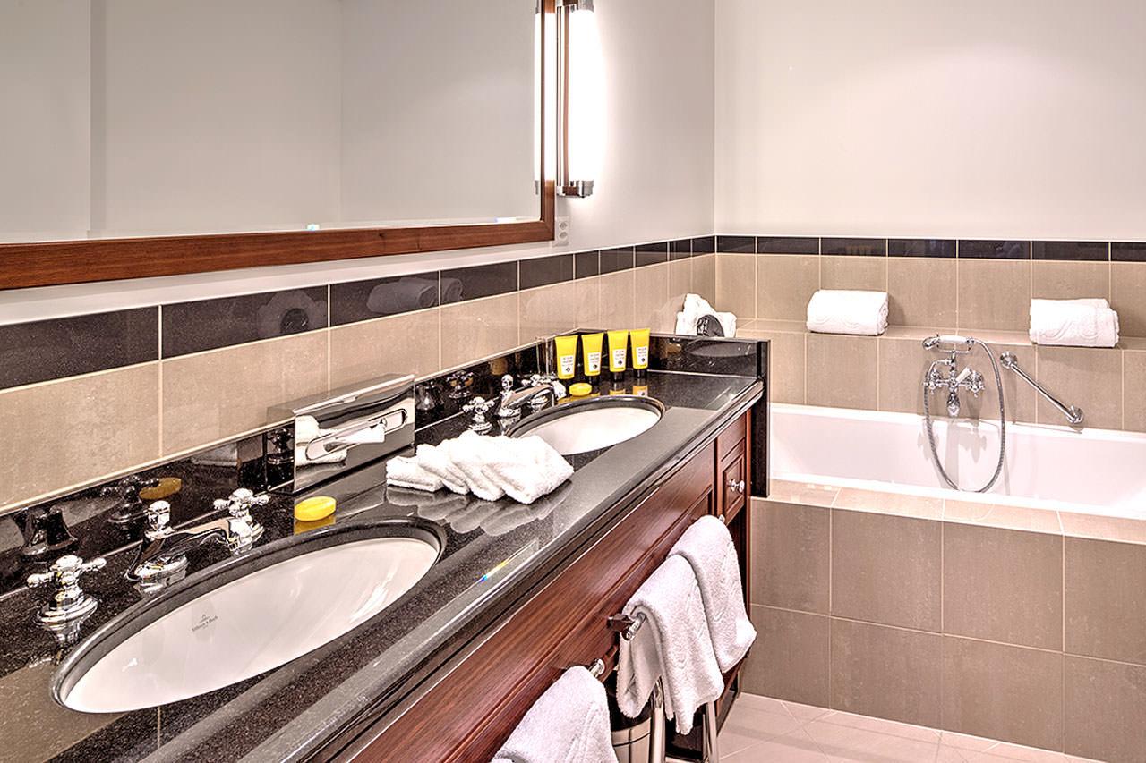 Bathroom at Piz Albana in St Moritz