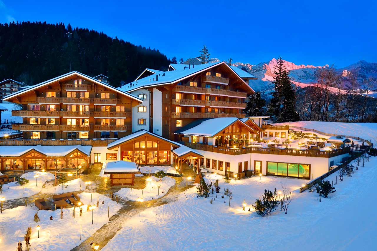 Chalet Royalp Hotel & Spa exterior in Villars