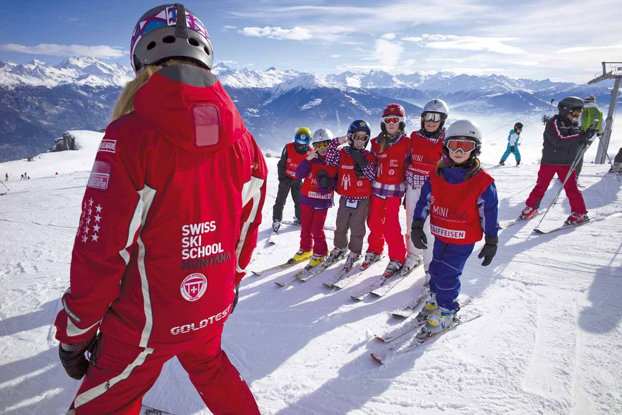 Ski lesson in Crans Montana